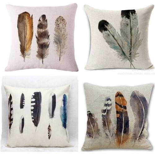 Color Feather Pillowcase Cover Decorative Cushion Case Cojines Decor Sofa Throw Pillows Room Pillow Cover Decorative Wholesale 4