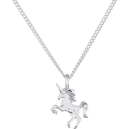 New Necklace For Girls Children Kids Enamel Cartoon Horse jewelry accessories Women Animal Necklace Pendant Party Girl Gifts