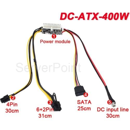 New 12V DC-ATX-400W Output Switch High Power Module For PC ATX 24Pin Pico Switch PSU Car Auto Mini ITX DC TO DC Power GPU