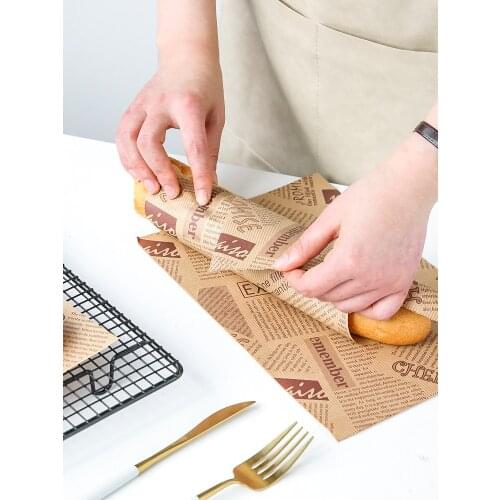 Sandwich wrapping paper can be microwave heated can cut baked bread food rice balls burger paper greaseproof paper