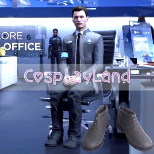 Detroit Become Human Connor Cosplay Shoes Boots Halloween Party Boots for Adult Men Shoes Costume Accessories Custom Made