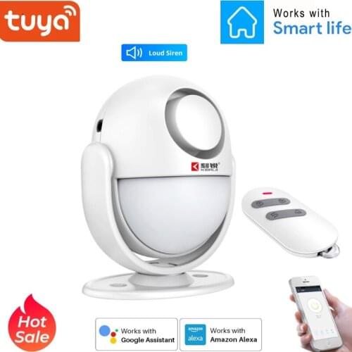 Tuya PIR Motion Sensor Security Alarm Home Shop Automation Door And Window Infrared PIR Motion Detector Garage Anti-theft Alarm