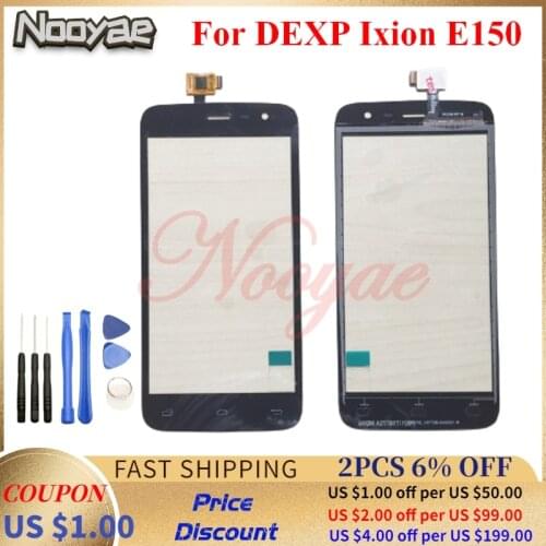 Original Black Sensor For DEXP Ixion E150 Touch Screen Digitizer Glass Panel Replacement ( not lcd display ) + tracking