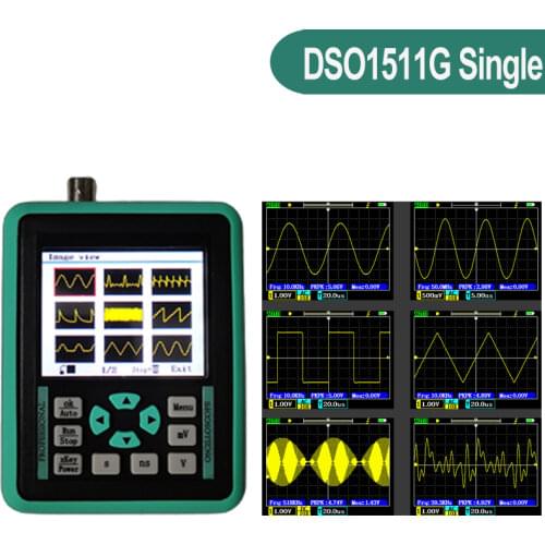 DSO1511G Digital Oscilloscope with 2.4 In Color Screen 120M Bandwidth 500M Sampling Rate for Maintenance and DIY Electronic Test