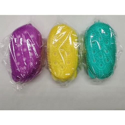Exfoliating Silicone Body Scrubbers for Shower Foam Brush Double Sided Bath Sponge Cleanses