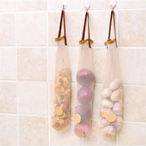 Hanging Storage Bag Kitchen Onion Garlic Organizer Fruit Vegetable Storage Net Kitchen Organize Basket kitchen accessories