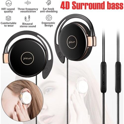 3.5mm In-Ear Wired HandsFree Headphones Sport Clip-On Earphones Headsets With Built-in Microphone Stereo 2021 new for xiaomi