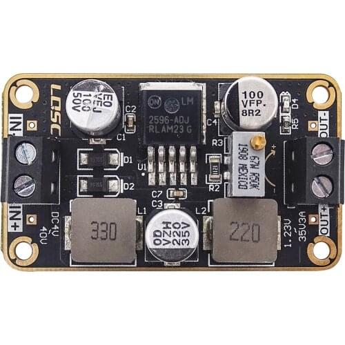 High quality DC-DC adjustable step-down power supply module LM2596-ADJ DC 4V-40V to 1.23-35V 3A regulator