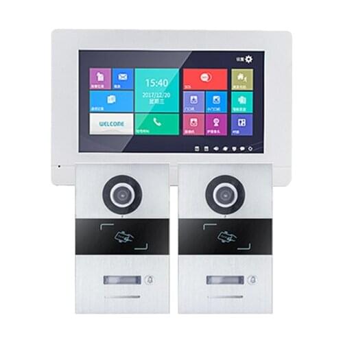 2020 New Arrival TCP/IP Full Digital Video Door Phone Home Security Intercom Video Doorbell 7 Inch Touching Screen 2v1