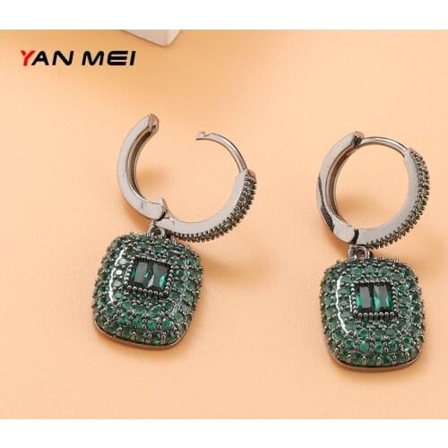 YANMEI Geometric Earrings Upscale Exquisite Gift Banquet Square Earrings Exquisite Fashion Jewelry YME9625