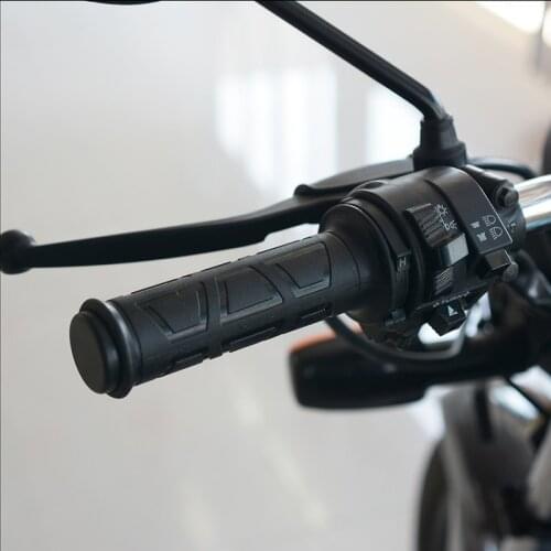 1 Pair 12V Motorcycle Heated Grip Adjustable Temperature Winter Warm Electric Heating Handle Cover B88