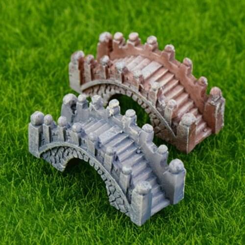 1 Pcs Mini Resin Bridge Miniature Garden Ornament Fairy Garden Decor DIY Resin Craft Figurine