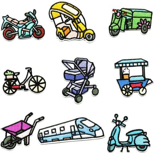 1PCS Cartoon Car Patches Excavator Truck DIY Patch Cute Embroidery Applique Iron on Clothing Accessories Kids Clothes Stickers