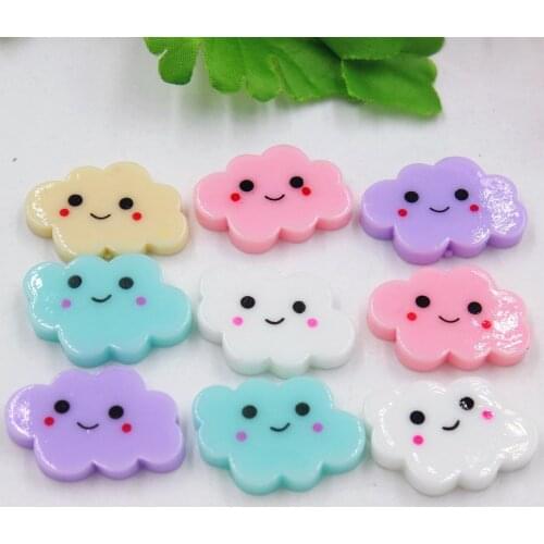 10pcs/lot flat back resin planar Smiling face DIY resin cabochons accessories about18*14*24mm