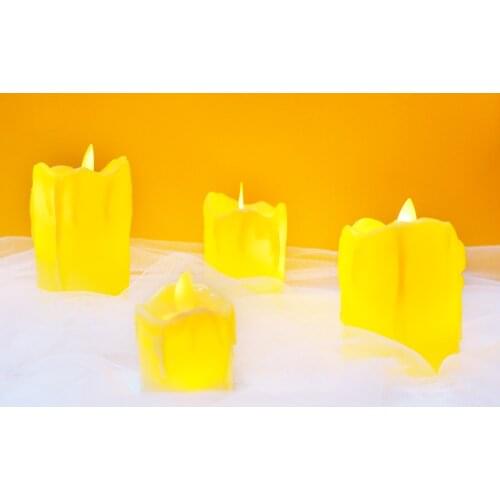 3 Pcs LED Flameless Candle Lights Tea Candles Battery Powered for Home Decor Wedding Party Christmas Navidad Natal Decoration