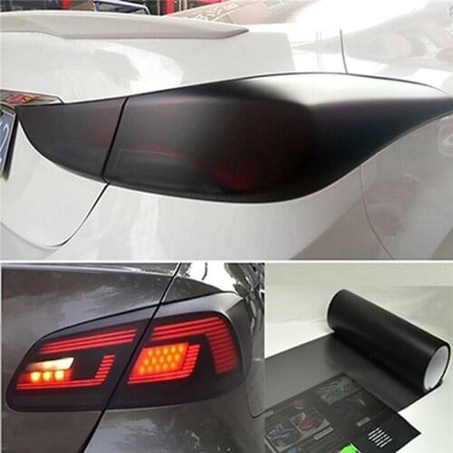 30*100CM Car Headlight sticker Matte Black Headlight Taillight Fog Light Protection Film Head Lamp Decals Automotive Exterior