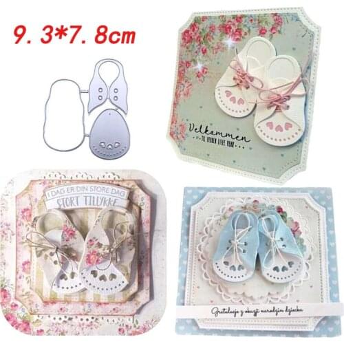 Diy boby shoes cutting dies 2020 stencil carbon steel template deco scrapbooking 2020 new metal dies stamp and dies navidad
