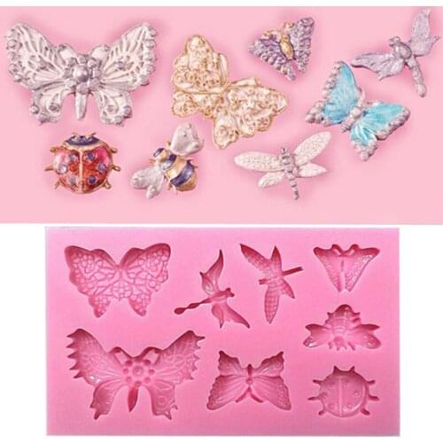 DIY Butterfly Silicone Fondant Sugarcraft Mold Cake Chocolate Moulds Wedding Cakecup Decoration Tools