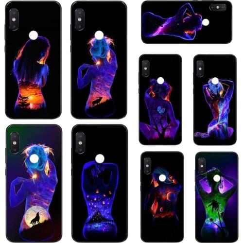 Fluorescent body painting Phone Case For Xiaomi Mi8 9 10 9T 5 6 A1 A2Lite 9SE 8SE Mi8lite Mix2 Max3 F1