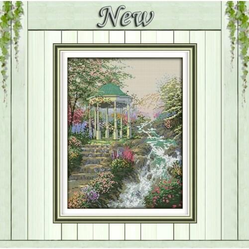 The stream gurgling scenery painting counted printed on canvas DMC 11CT 14CT kits chinese Cross Stitch embroidery needlework Set