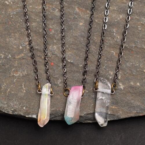 Crystal Jewelry Quartz Necklace Natural Pendant Raw Necklace