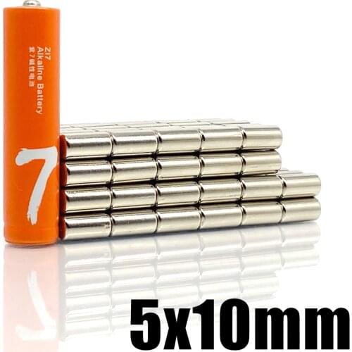 10/20/50/100 Pcs 5x10 Round NdFeB Neodymium Magnet 5mmx10mm N35 Super Powerful Small imanes Permanent Magnetic Disc 5*10 mm
