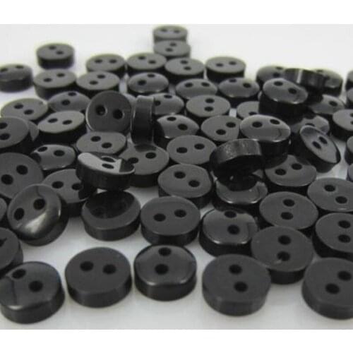DIY 400pcs Black Colors Mini Resin Buttons Fit Sewing or Scrapbooking 6mm