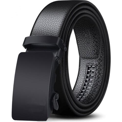 Luxury automatic buckle mens belt 2019 fashion mens belt new mens belt business casual serging Accessories gentlemen Black