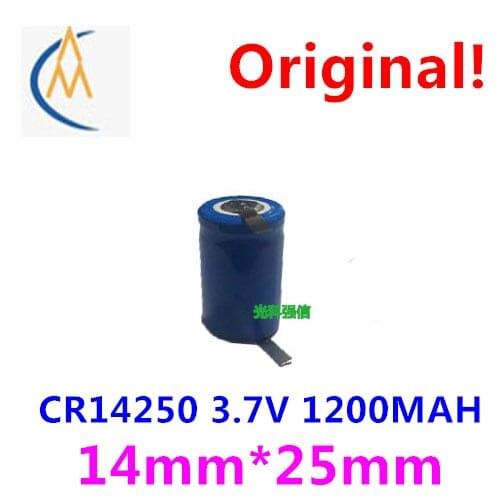 New KX CR14250 rechargeable lithium battery 3.6 V / 3.7 V 14250 1/2 aa 1200 mah with a welding torch