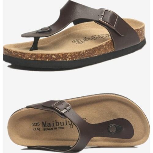 COSMAGIC New Beach Cork Flip Flops Slippers 2021 Casual Summer Women Mixed Color Print Unisex Slip on Slides Shoe