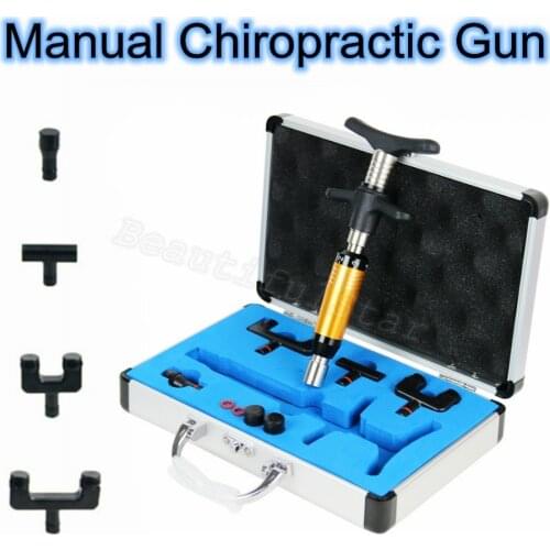 Manual Chiropractic Adjusting Gun 6Levels4Heads Treatment Cervical Spondylosis Relax Shoulder and Neck Health Care Massage Tools