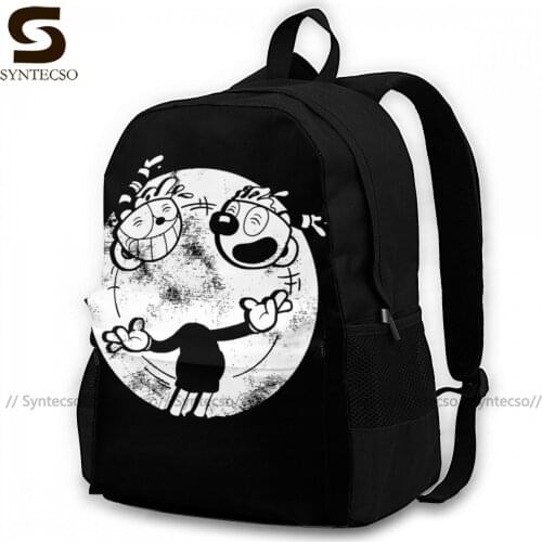 Cuphead Backpacks Polyester Primary School Youth Backpack Soft Charm Bags