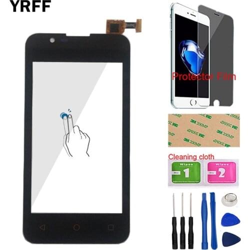 YRFF 4.0" Sunny 2 Touch Screen For Wiko Sunny 2 Touch Screen Digitizer Panel Sensor Front Glass Lens Panel Tools Protector Film