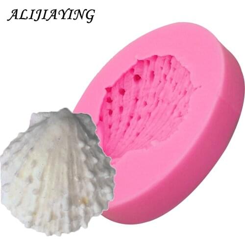 1Pcs 3D Shell conch Silicone Mold,Sugarcraft Cake Decorating Tools,Fondant Chocolate Molds Cake Border Mould D1041
