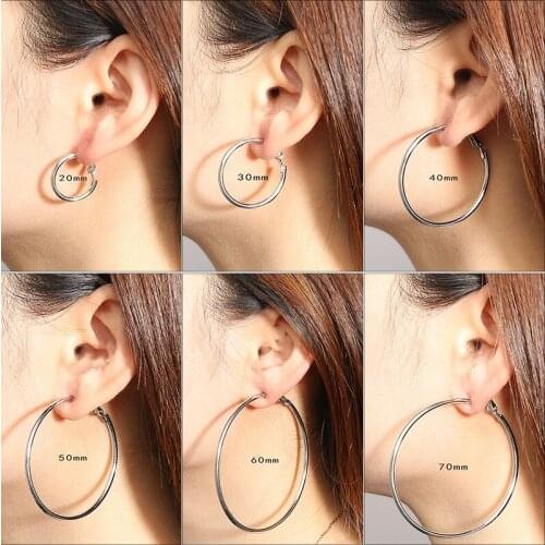 1pair Big Round Drop Earring For Women 2021 Trend Stylish Sub-Golden Silver Color Ear Dangle Jewelry Boho Office Casual Earrings