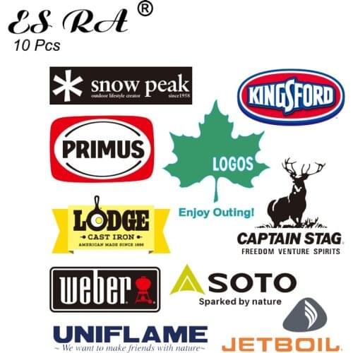 10 Pcs/Set Laptop Stickers Outdoor Brand Pegatinas Hiking Logo Decals for Car Suitcase Bottle Luggage Journal Decorate Gift