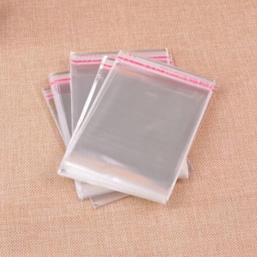 Wholesale 14x13cm+3cm 1000pcs Clear Self Adhesive Seal plastic bag Resealable Poly bags packaging pouch for Food Gift Jewelry