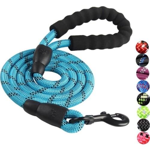 150*1.2cm Hot Durable Large Dog Leash Firm Nylon Dogs Collars Leashes 9 Colors Strong Reflective Lead Rope For Big Medium Pets