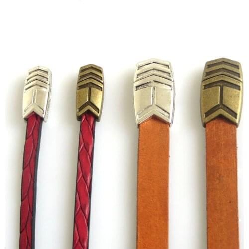 5 Sets Antique Bronze Carved Fish Arrow Style Magnetic Clasp Hook Fit Flat Leather Cord Jewelry Findings