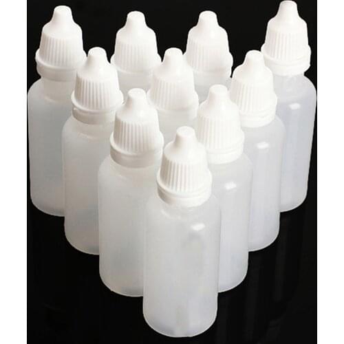 50pcs 30/50/100 ML Eye Liquid Empty Plastic Squeezable Dropper Bottles Sample Drop Refillable Bottle Travel Plastic Container