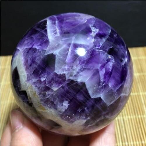 60-65MM Natural Dream amethyst Sphere Ball Gemstone Healing