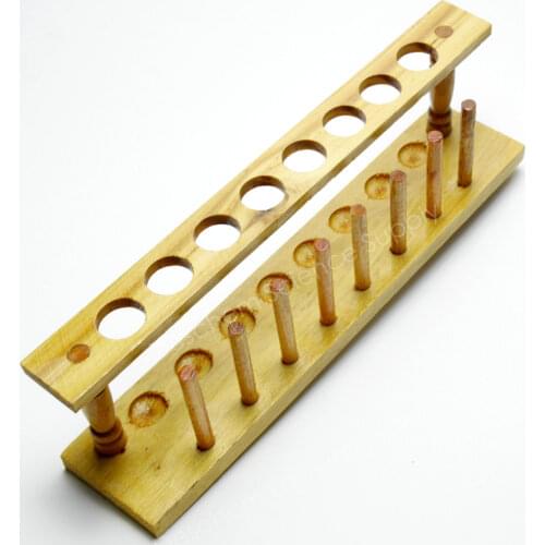 8-Holes,20mm,Wooden Lab Test Tube Rack Holder,Laboratory Support Burette Stand