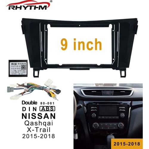 9 Inch 2din Car Fascia For NISSAN Qashqai X-Trail 2015 2016 2017 2018 Fascia Audio Fitting Adaptor In-dash Panel Dvd Frame Kits