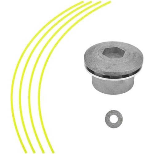 Aluminum Grass Trimmer Head With 4 Lines String Brush Cutting Line Head Replacement Lawn Mower Parts Garden Tools Accessories