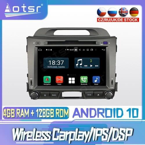 Android 10 PX6 128G For KIA Sportage 2010 2011 2012 DVD GPS Navigation Auto Radio Stereo Video Multimedia Player HeadUnit 2din