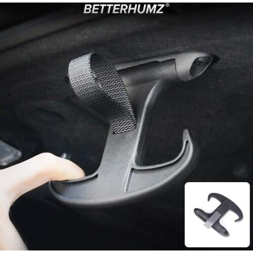 BETTERHUMZ Car Trunk Hook Portable High-strength Plastic Hidden Hook For Audi A4 A6 Car Cargo Trunk Bag Hook Holder Accessories