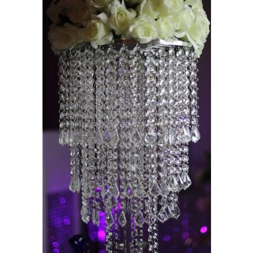 Free Shipping Fedex/DHL Wedding crystal table flower stand table centerpiece table flower rack wedding decoration 10PCS/lot