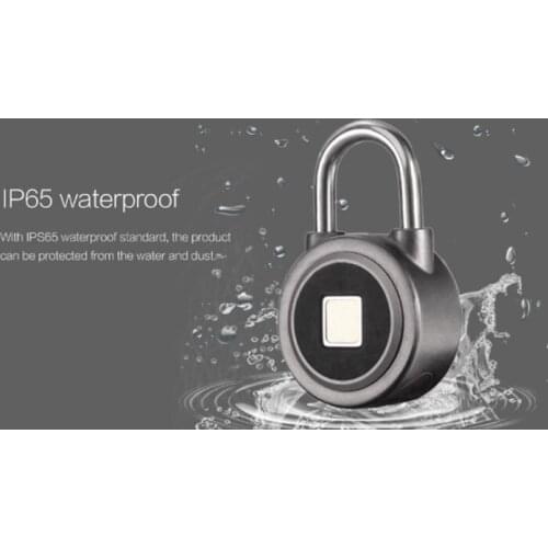 Fingerprint lock intelligent keyless lock IP65 waterproof anti-theft security padlock door luggage padlock