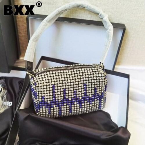 [BXX] Woman New Brand Luxury Diamonds Handbag Crossbody Bag All-match For Ladies Elegant Top-handle Fashion Tide 2021 GF0375