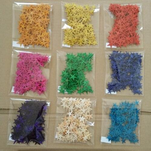 HappyKiss(100pcs/lot)1-2.5 cm 9 Colors Mini starfish Micro View DIY Classic Source Material Wishing Bottle Decorate sea star